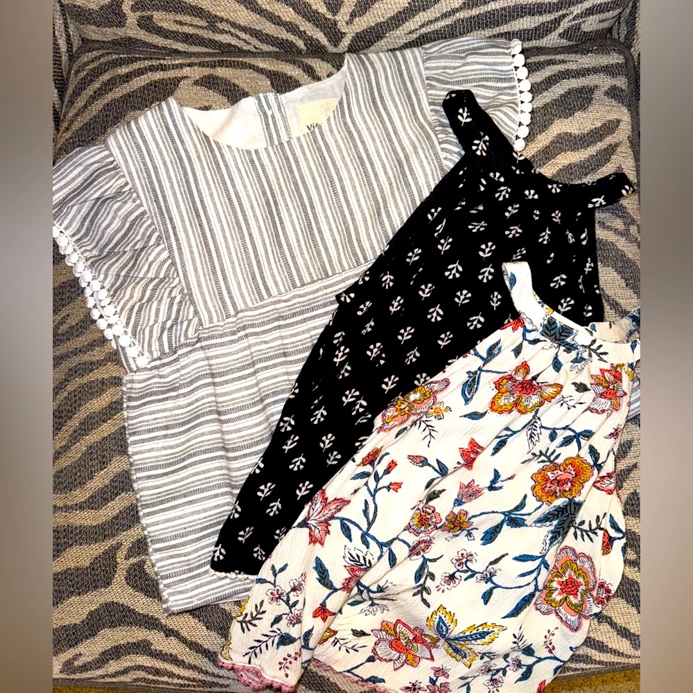 Girls Size 6-8 3 Summer Top Bundle NWT OLD NAVY & Boutique brand Vignette